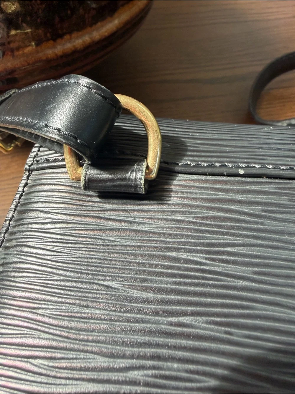 Vintage Louis Vuitton Black Epi Leather Backpack Mapillion with Gold Hardware